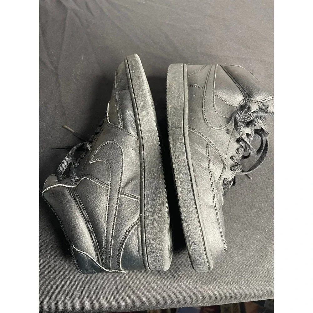 Nike Court Vision Mid Next Nature Mens 8.5 Triple Black Sneakers DN3577-003